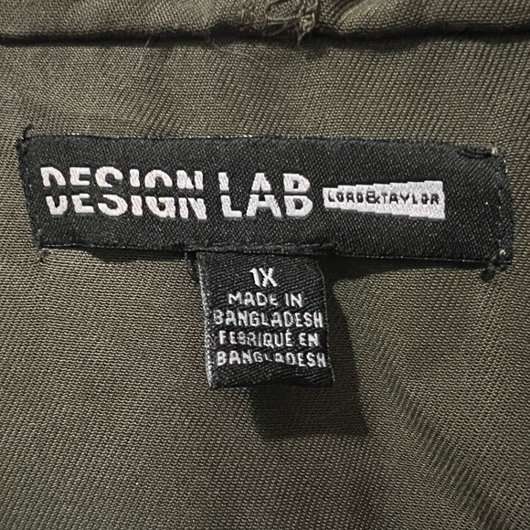 Design Lab Lord & Taylor Utility Jacket- Size 1X - Picture 5 of 6